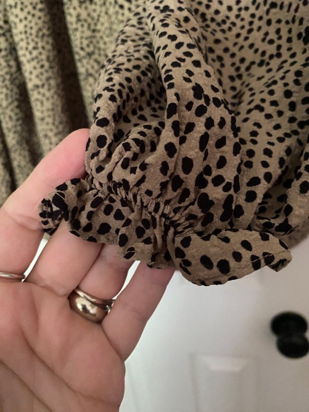ODDI - Leopard Print Embroidered Floral Babydoll Tunic Top - size 3XL - Picture 5 of 9